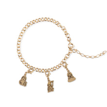 Cargar imagen en la Galería, Pulsera base para charms. Para colgar charms con mosquetón. Chapado oro 18k.