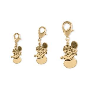 Charm mosquetón Tenis chapado oro 18k