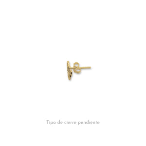 Pendientes Tenis chapado oro 18k